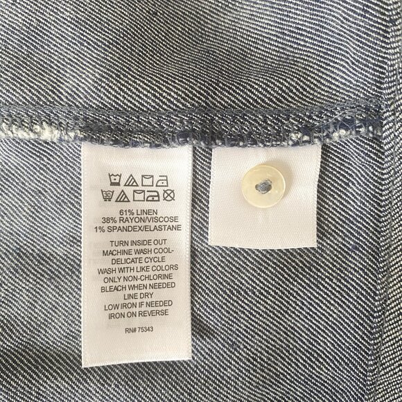 ✧˚Chic & Professional Nicole Miller Twill Linen Shirt Dress˚✧ - Picture 12 of 12